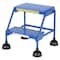 Vestil 18.5 H Steel Commercial Spring Loaded Rolling Ladder, 2 Steps LAD-2-B-P - alternate 5